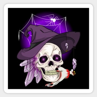 Witchy Crystal Skull Sticker